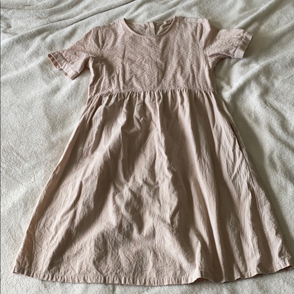 [roolee] blush pink linen dress
